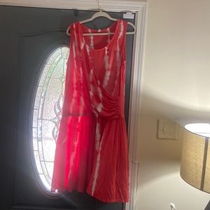 Orange tie dyed dress